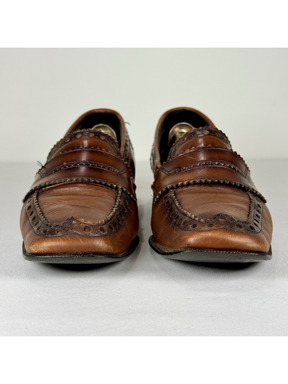 VTG Leather Penny Loafers - 10 - Picture 3 of 8